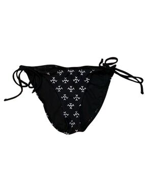 4/$20➡️ Black & White Pattern Tie Side Bikini Bottom - Size Small GUC